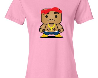 Hip-hop de las mujeres t-shirt - Thug Life - señoras camisa de adultos - colección de rapero Lil - camisas - Tupac