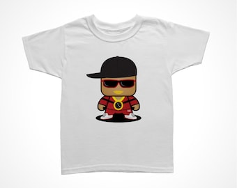 Camiseta favorita Flav Rapper. Tallas niño y juventud, camisa de hip-hop rapero