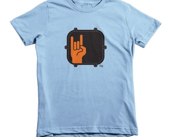 Kids t-shirt-Stop y de la roca antes de caminar! -Niño y ropa juvenil