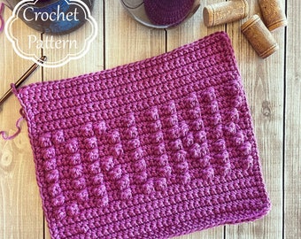 DRUNK Dishcloth Pattern,  PDF Download, Crochet Pattern for DRUNK Dishcloth, Easy Beginner Crochet Pattern, Housewarming Gift