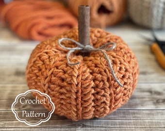 Crochet Pumpkin Pattern, Easy Crochet Pattern, Fall Crochet, Beginner Crochet Pattern, Autumn Crochet Pattern, Fall Decor, Farmhouse Decor