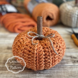 Crochet Pumpkin Pattern, Easy Crochet Pattern, Fall Crochet, Beginner Crochet Pattern, Autumn Crochet Pattern, Fall Decor, Farmhouse Decor