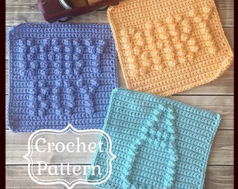 Paquete de patrones de toallitas para bebé niño, patrón de trapo de cocina fácil, descargar PDF Patrón de crochet, patrón de crochet fácil, patrón de crochet para principiantes