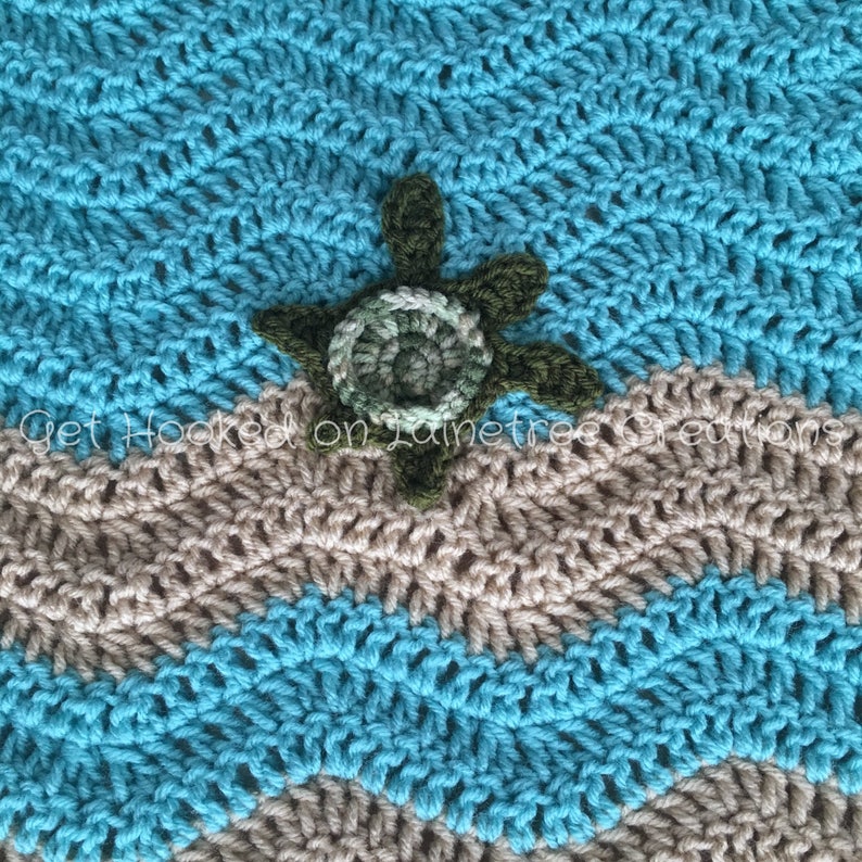 Sea Turtle Blanket, Crochet PATTERN, PDF Digital Download Sea Turtle Afghan Pattern image 4