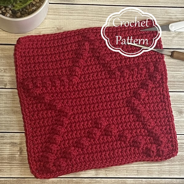 STAR Crochet Dishcloth Pattern-Easy Beginner Crochet Pattern, Crochet Christmas Pattern-Crochet Winter-Crochet Home Decor-Farmhouse Decor