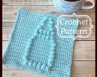 BIBERÓN Toallita, Patrón paño de cocina fácil, Descargar PDF Patrón de crochet, Patrón de crochet fácil, Patrón de crochet para principiantes, Baby Shower