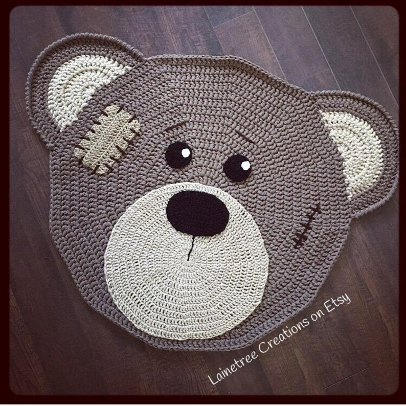 Baby Bear Rug Woodland Nursery Rug Woodland Nursery Decor Etsy