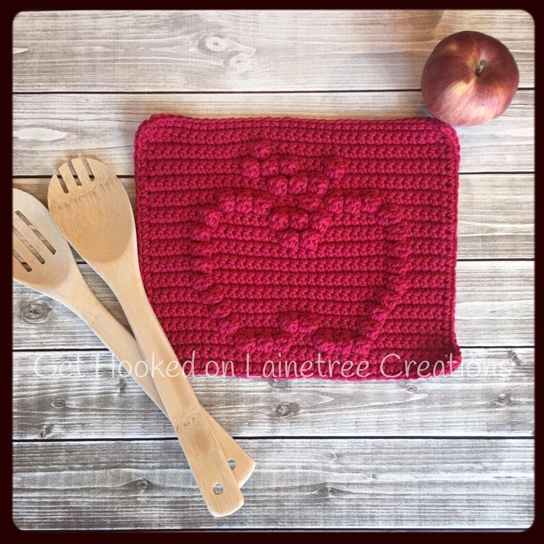 Pot Leaf Dishcloth Pattern PDF Download Crochet Pattern for Etsy
