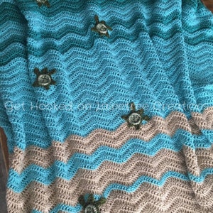 Sea Turtle Blanket, Crochet PATTERN, PDF Digital Download Sea Turtle Afghan Pattern image 9