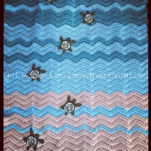 Sea Turtle Blanket, Crochet PATTERN, PDF Digital Download Sea Turtle Afghan Pattern image 10