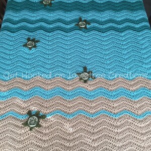 Sea Turtle Blanket, Crochet PATTERN, PDF Digital Download Sea Turtle Afghan Pattern image 3