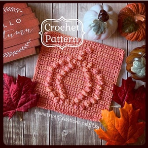 Pumpkin Dishcloth Pattern,  Crochet Dishcloth Pattern, Easy Crochet Pattern, Beginner Crochet Pattern, Thanksgiving Crochet Pattern