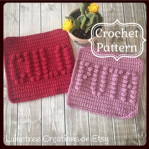 CULO and PUTA Dishcloth Patterns, Easy Dishcloth Pattern, PDF Download Crochet Pattern, Easy Crochet Pattern, Beginner Crochet Pattern