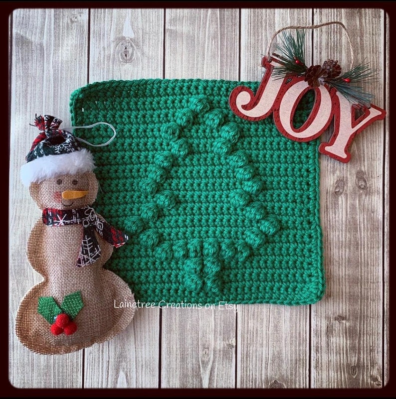 Christmas Tree Dishcloth Pattern Crochet Dishcloth Pattern Etsy