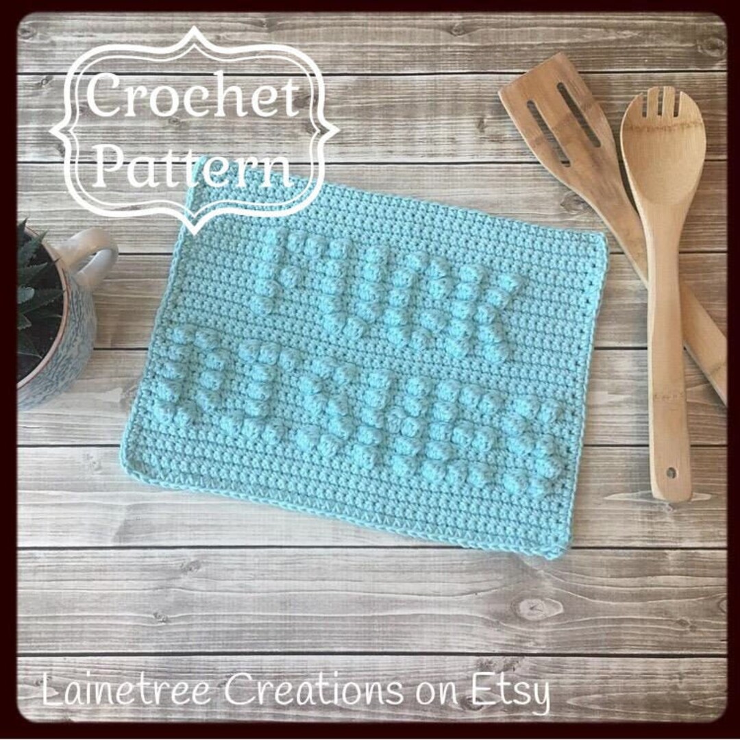 Swearing Dishcloth Pattern, PDF Digital Download, Crochet Pattern for