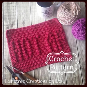 Swearing Dishcloth Pattern,  PDF Download, Crochet Pattern for HOT AF Dishcloth, Easy Beginner Crochet Pattern, Housewarming Gift
