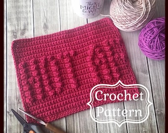 Swearing Dishcloth Pattern,  PDF Download, Crochet Pattern for HOT AF Dishcloth, Easy Beginner Crochet Pattern, Housewarming Gift