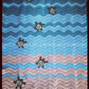 Sea Turtle Blanket, Crochet PATTERN, PDF Digital Download Sea Turtle Afghan Pattern image 7