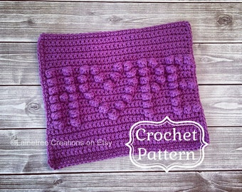 Breast Cancer Awareness HOPE Dishcloth Pattern, Crochet Dishcloth Pattern, Easy Crochet Pattern, Beginner Crochet Pattern, BCA Month