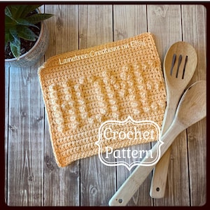 HOME Dishcloth Pattern,  PDF Instant Download, Crochet Dishcloth Pattern, Easy Crochet Pattern, Beginner Crochet Pattern, Housewarming Gift