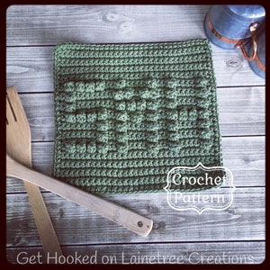 Swearing Dishcloth Pattern,  PDF Download Crochet Pattern for SMH Dishcloth, Easy Crochet Pattern, Beginner Crochet Pattern, Gag Gift