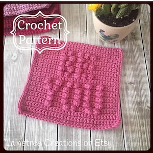 BE YOU Dishcloth Pattern,  PDF Download Crochet Pattern, Easy Crochet Pattern, Beginner Crochet Pattern, Crochet Dishcloth Pattern