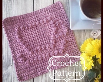 Tea / Coffee Cup Dishcloth Pattern,  PDF Download Crochet Pattern, Easy Crochet Pattern, Beginner Crochet Pattern, Housewarming Gift