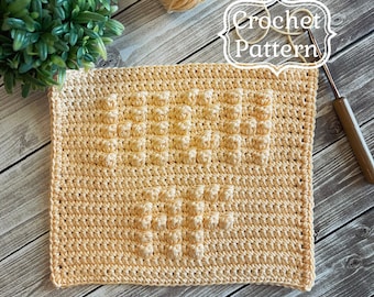 HIGH AF Dishcloth Pattern,  PDF Download, Crochet Pattern for High Af Dishcloth, Easy Beginner Crochet Pattern, Housewarming Gift
