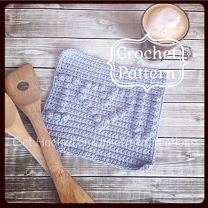 I LOVE YOU Dishcloth Pattern,  PDF Download Crochet Pattern, Easy Crochet Pattern, Beginner Crochet Pattern, Crochet Washcloth Pattern