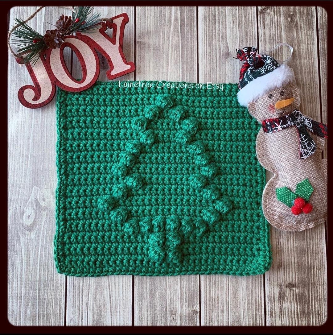 Christmas Tree Dishcloth Pattern Crochet Dishcloth Pattern Etsy