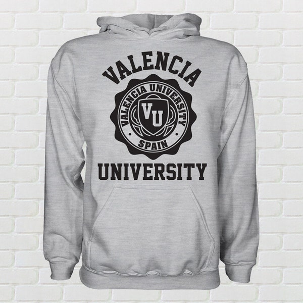 Sudadera con capucha de la Universidad de Valencia - Todos los tamaños disponibles