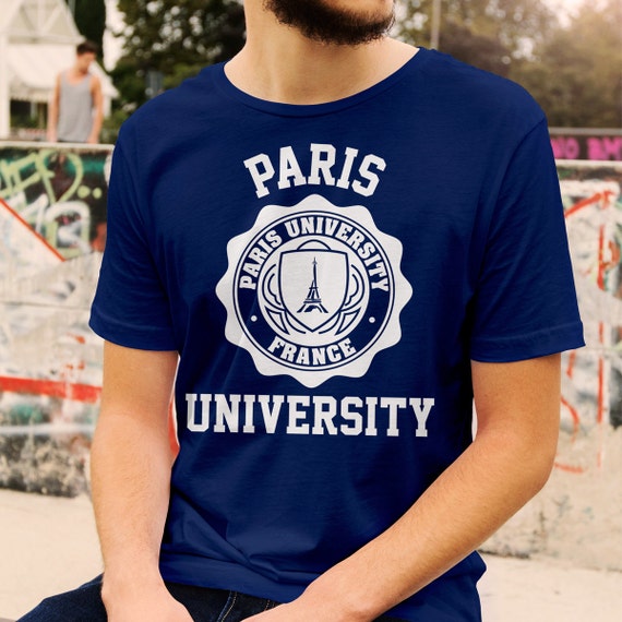 oppakken Bouwen op Inpakken Paris University Logo T-shirt all Colours and Sizes - Etsy