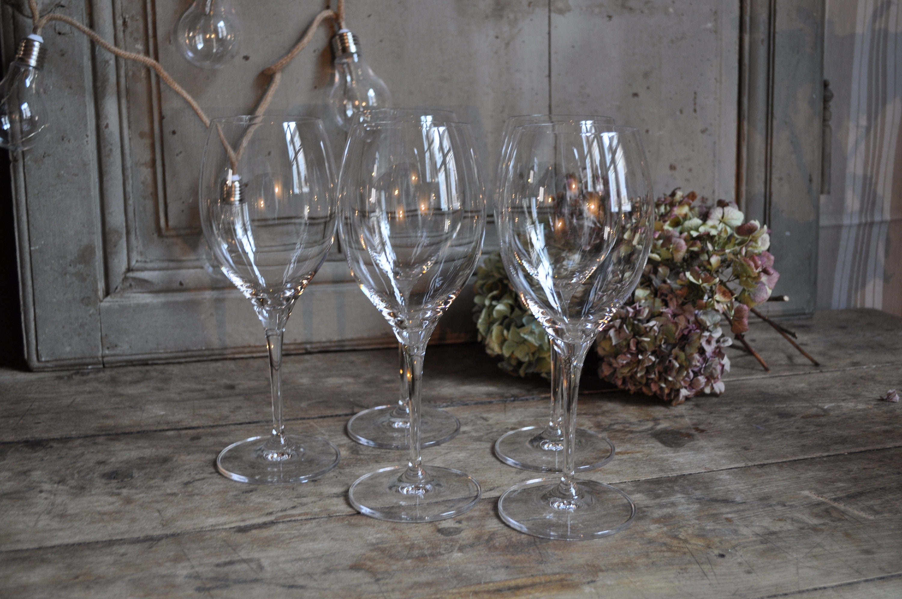 5 Verres à Vin en Cristal Villeroy et Boch/Français Verrerie