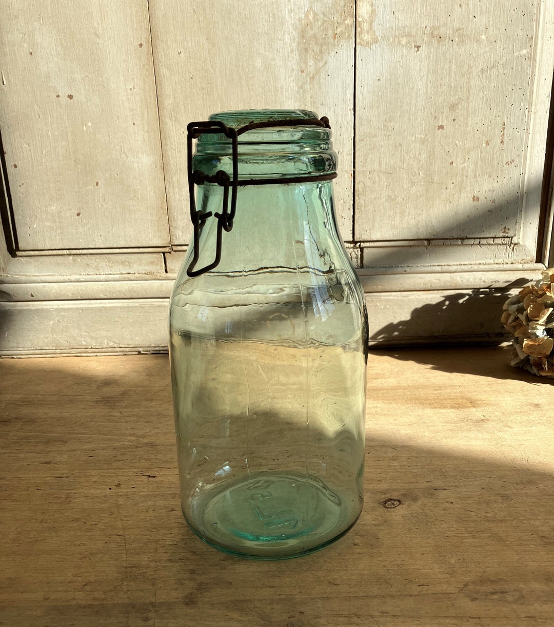 Vintage Canning Jar L'IDEALE Green Glass / Mason Jar / Etsy