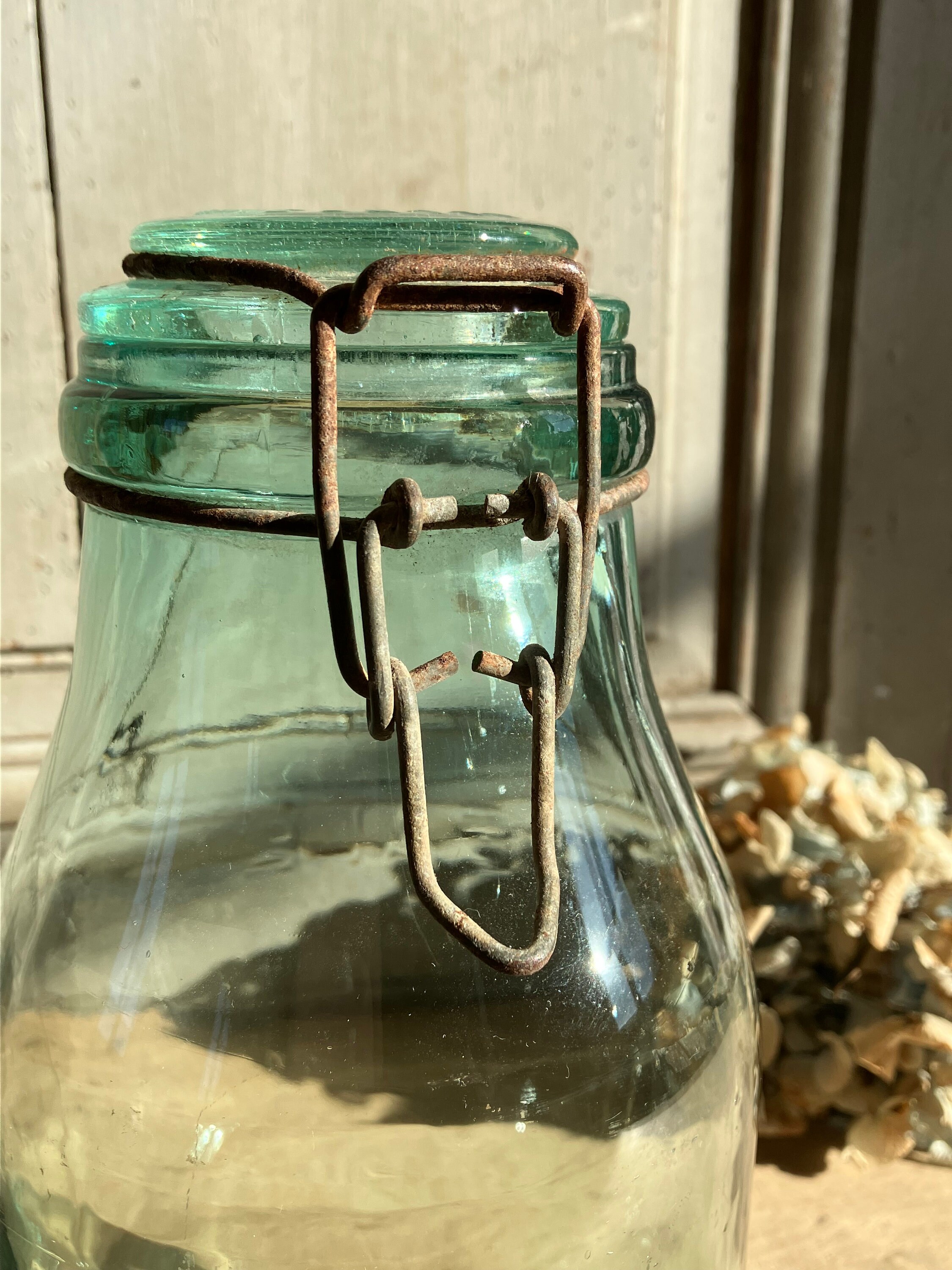 Vintage Canning Jar L'IDEALE Green Glass / Mason Jar / Etsy