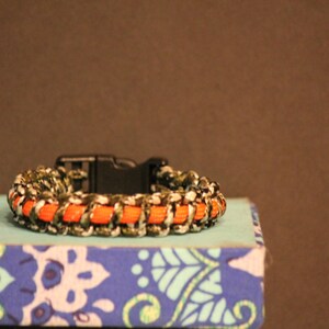 Camo Enwrapped Orange Paracord