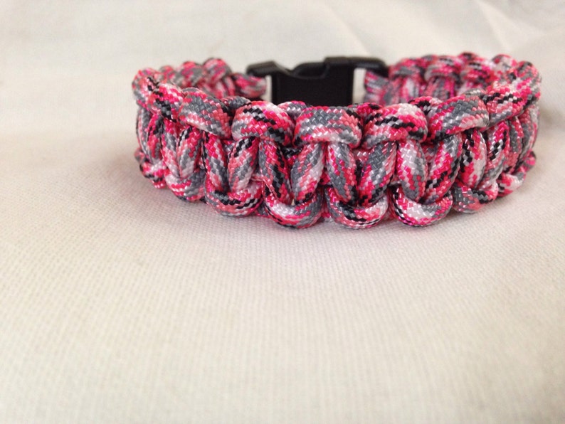 Pink Camo 550 Paracord Bracelet Etsy