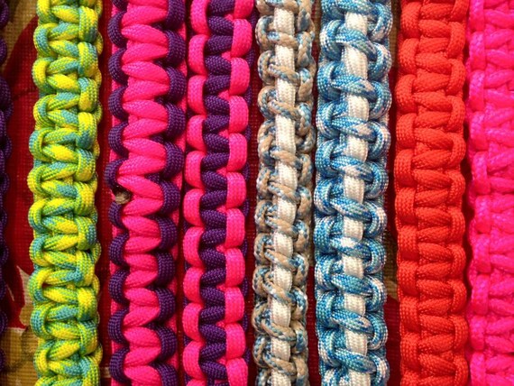 BULK SINGLE COLOR Lot of 10 Total Paracord Bracelets 