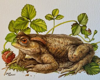 Vintage animal print toad