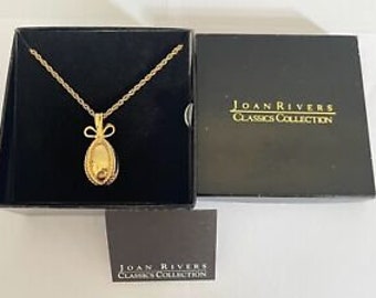 Joan Rivers Goldtone Egg Bow Pendant Necklace