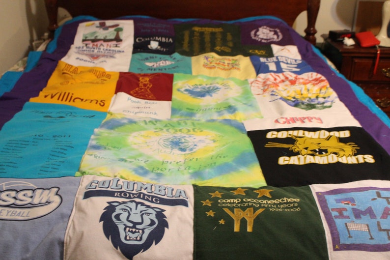 5 sizes available T-shirt quilt with fleece backing DEPOSIT ONLY Perfect gift for anyone