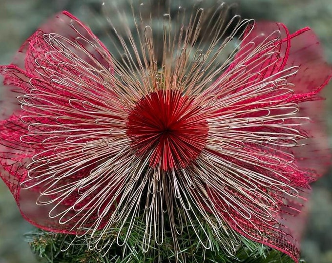 Starburst Tree Topper Star Tree Topper Snowflake Tree Topper Red & Gold