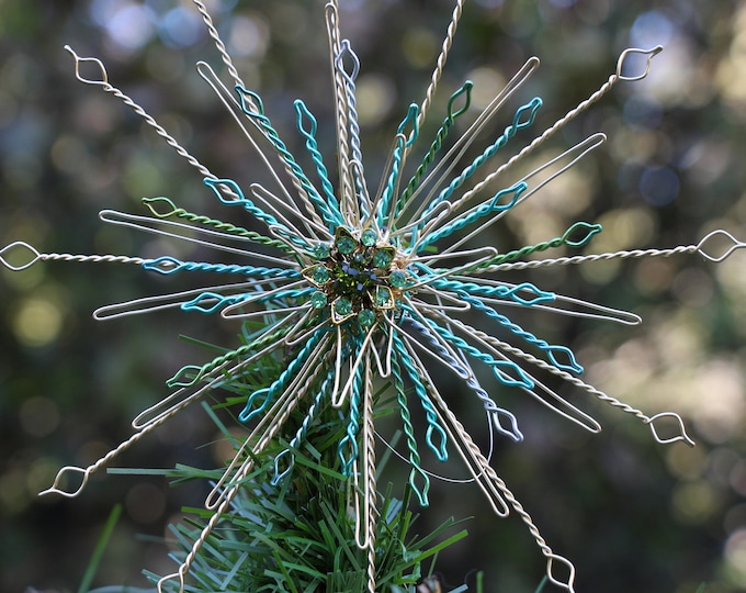 Mini Tree Topper Starburst Miniature Tree Topper Ornament Lightweight Wire Christmas Tree Topper