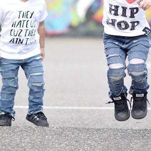 Natasha Jeans - baby , toddler , kids - Girl&#39;s hand-distressed jeans with studs (Sizes 6m-5t) girls skinnies , distressed jeans , childrens