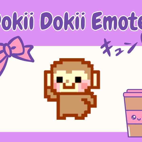 Kawaii Monkey Dance Animated Cute Gif Emote | Twitch & Discord | Instant Download