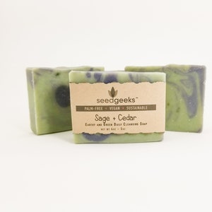 Sage & Cedar Soap - Handcrafted Soap, Homemade Soap, Natural Soap, Handmade Soap, Soap for Him, Palm Free Soap, Cold Process Soap