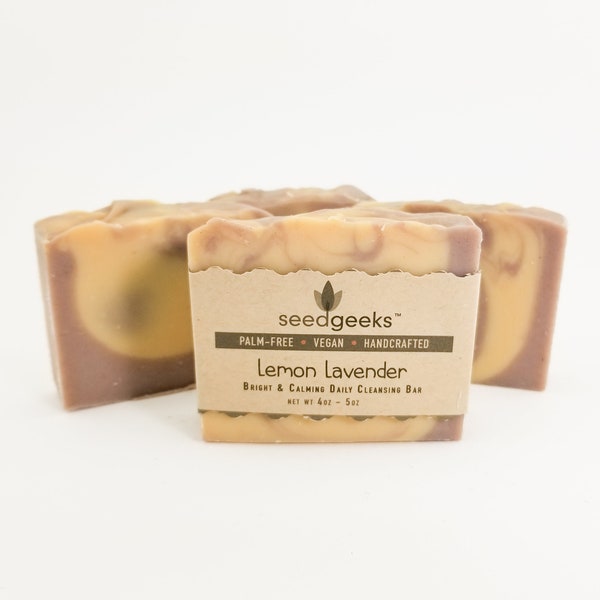 Lemon Lavender Soap - Handcrafted Soap, Homemade Soap, Natural Soap, Handmade Soap, Palm Free Soap, Cold Process Soap