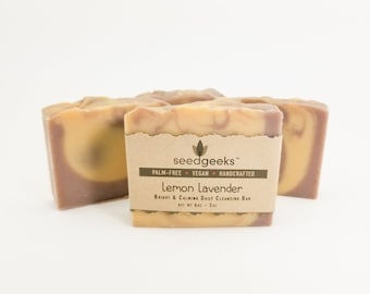 Lemon Lavender Soap - Handcrafted Soap, Homemade Soap, Natural Soap, Handmade Soap, Palm Free Soap, Cold Process Soap