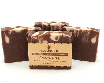 Chocolate Milk Goat Milk Soap - Handcrafted Soap, Homemade Soap, Goat Milk Soap, Handmade Soap, Palm Free Soap, Chocolate Soap