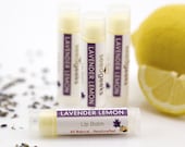 Lavender Lemon Lip Balm - Natural Lip Balm, Chapstick, Lip Gloss, Flavored Lip Balm, Beeswax Lip Balm, Organic Lip Balm